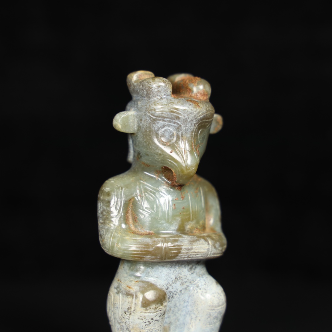 Chinese Natural Jade Carved Ornament