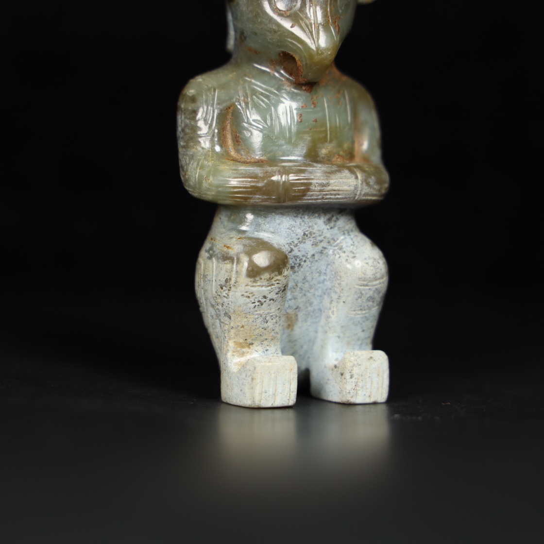 Chinese Natural Jade Carved Ornament