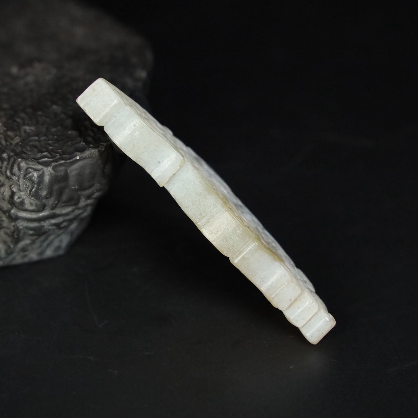Chinese Natural Jade Carved Huang