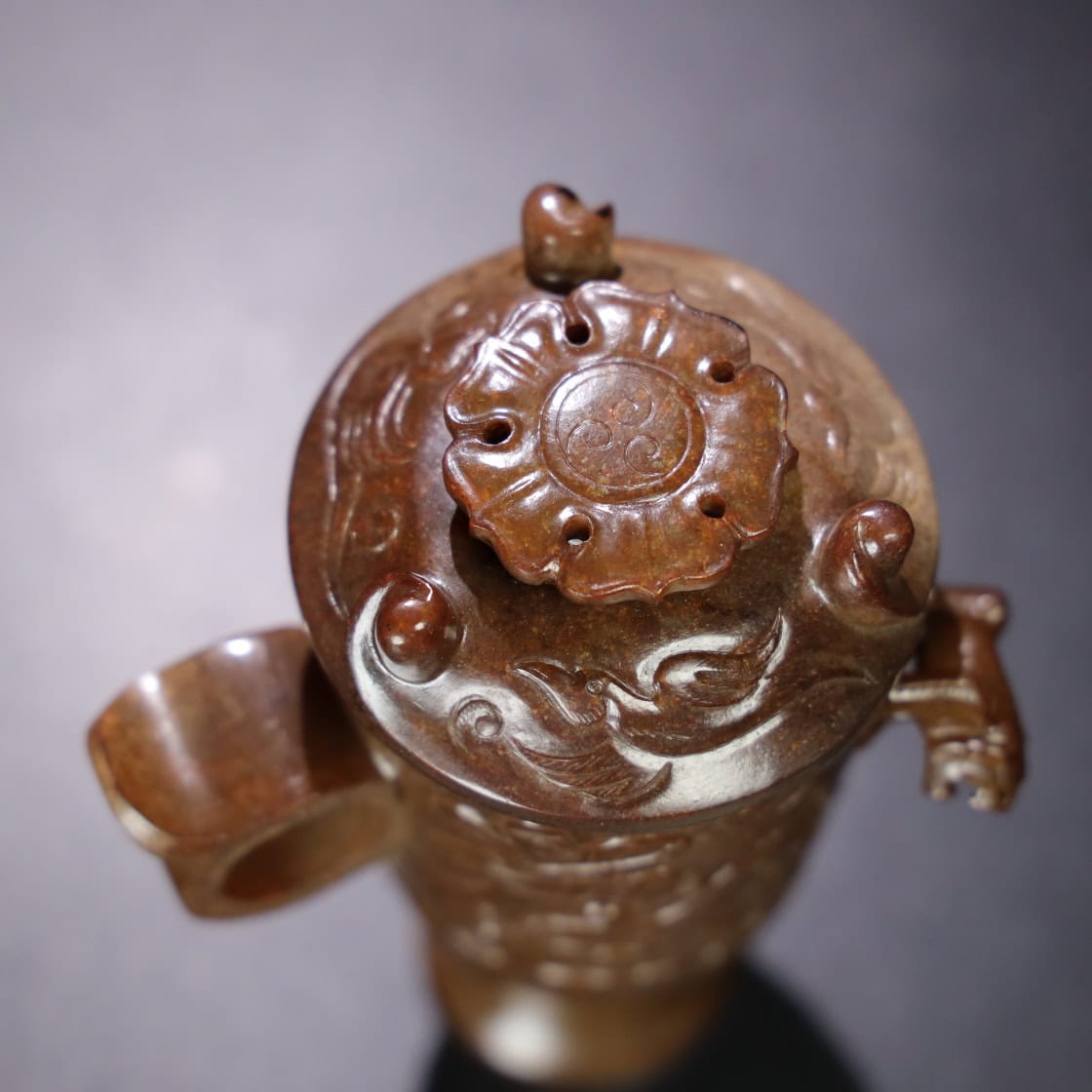 Chinese Natural Jade Carved Cup