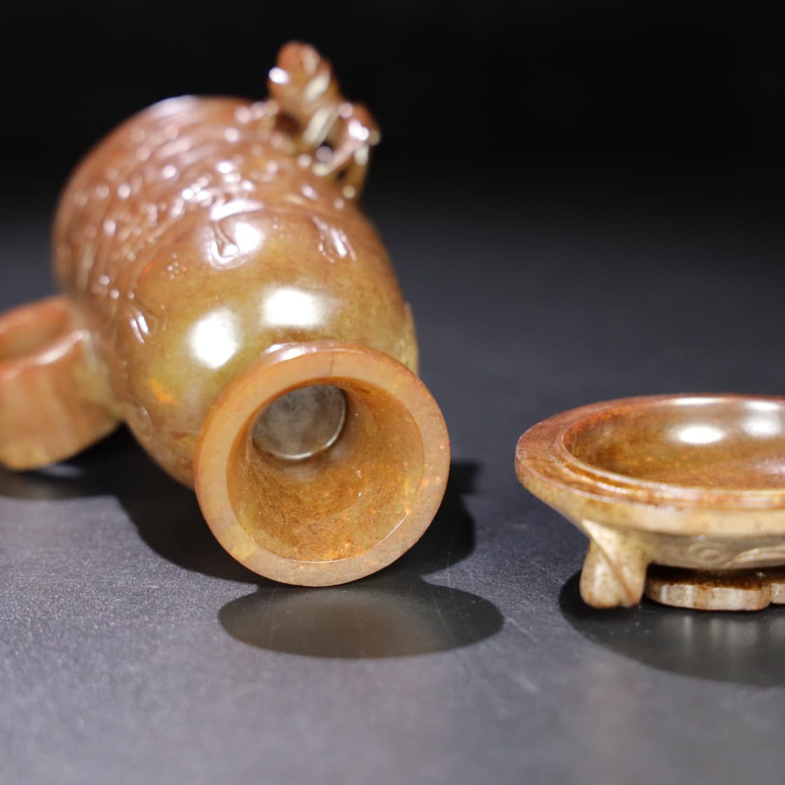 Chinese Natural Jade Carved Cup