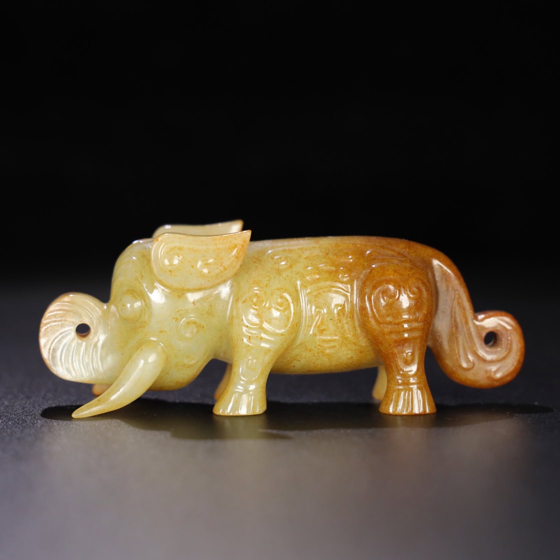 Chinese Natural Jade Carved beast