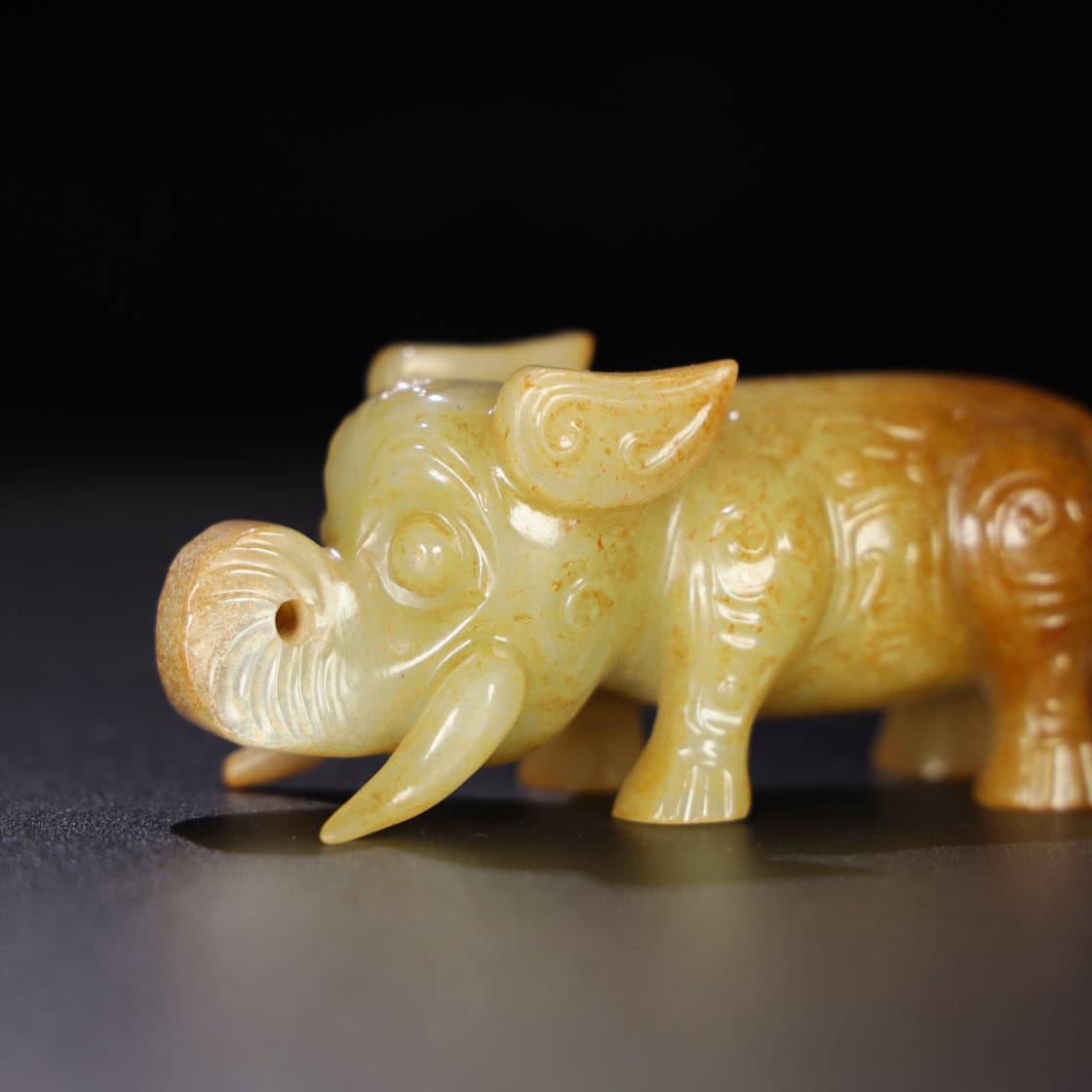 Chinese Natural Jade Carved beast
