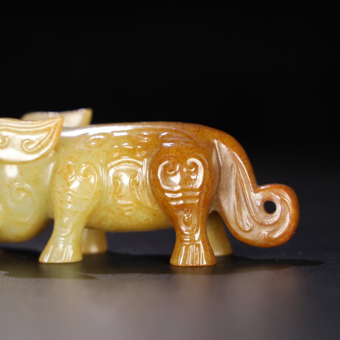 Chinese Natural Jade Carved beast
