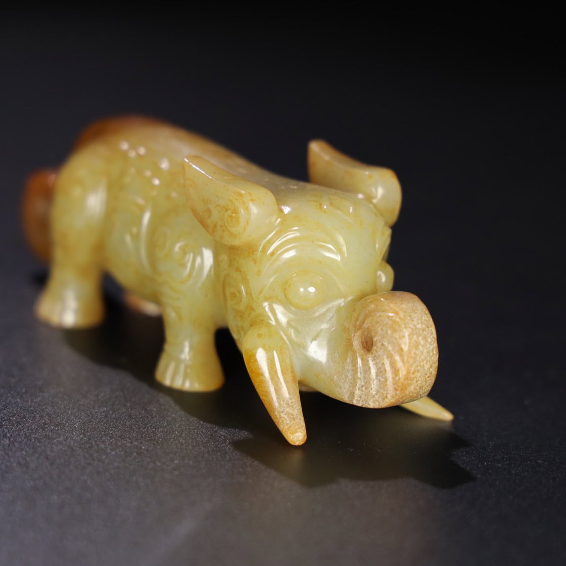 Chinese Natural Jade Carved beast
