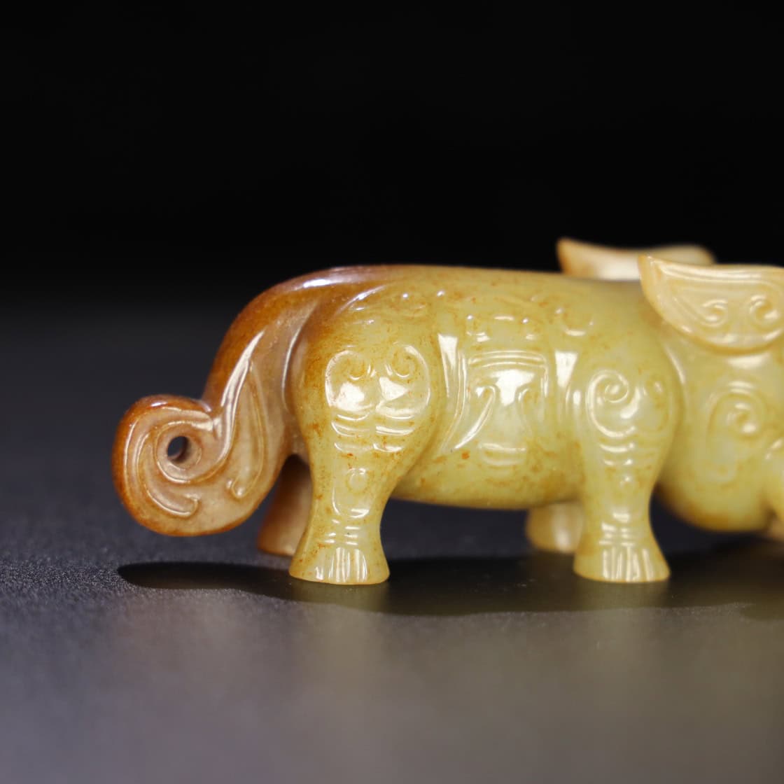 Chinese Natural Jade Carved beast