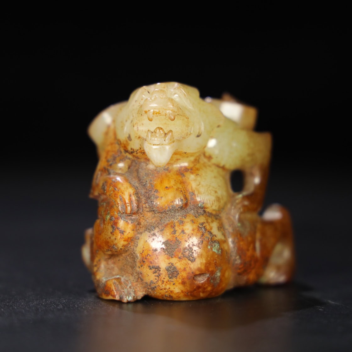 Chinese Natural Jade Carved bear