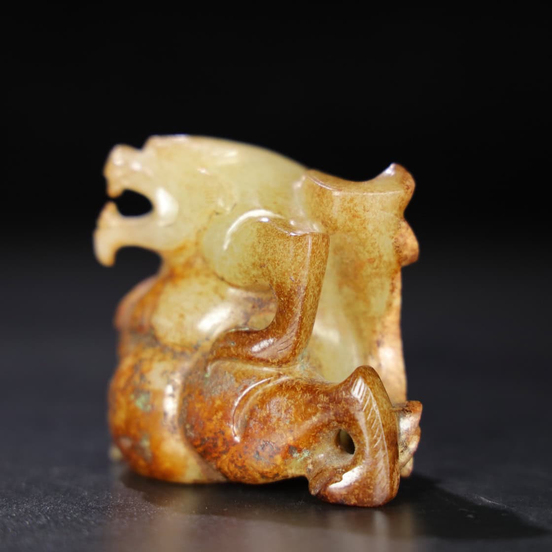 Chinese Natural Jade Carved bear