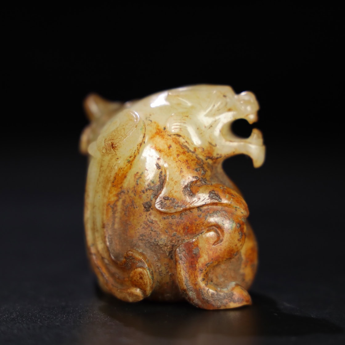 Chinese Natural Jade Carved bear