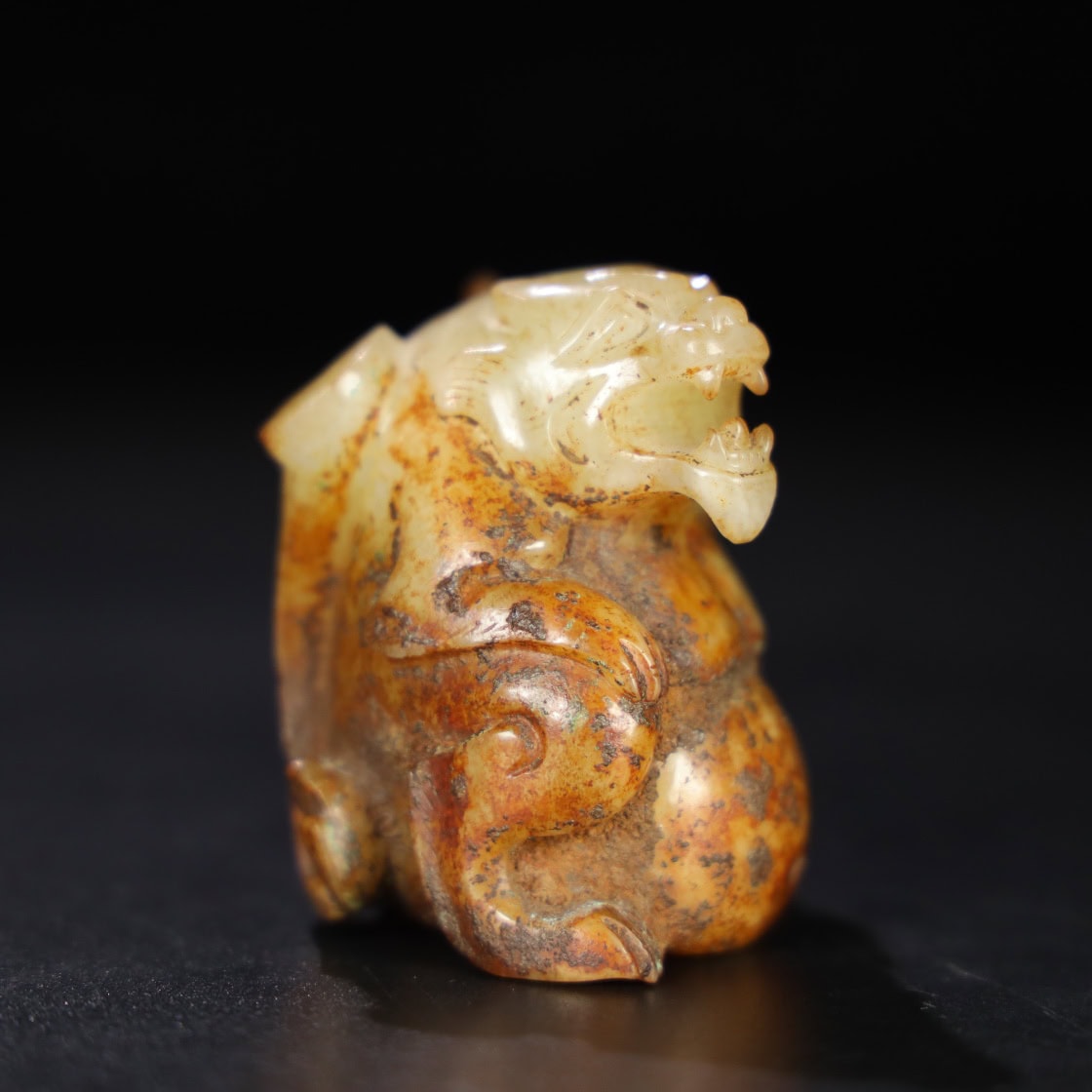 Chinese Natural Jade Carved bear
