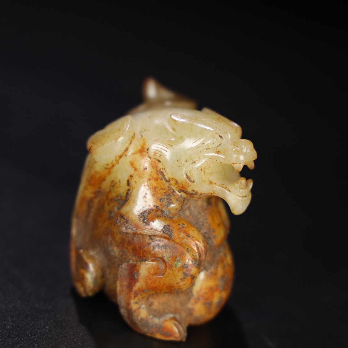 Chinese Natural Jade Carved bear