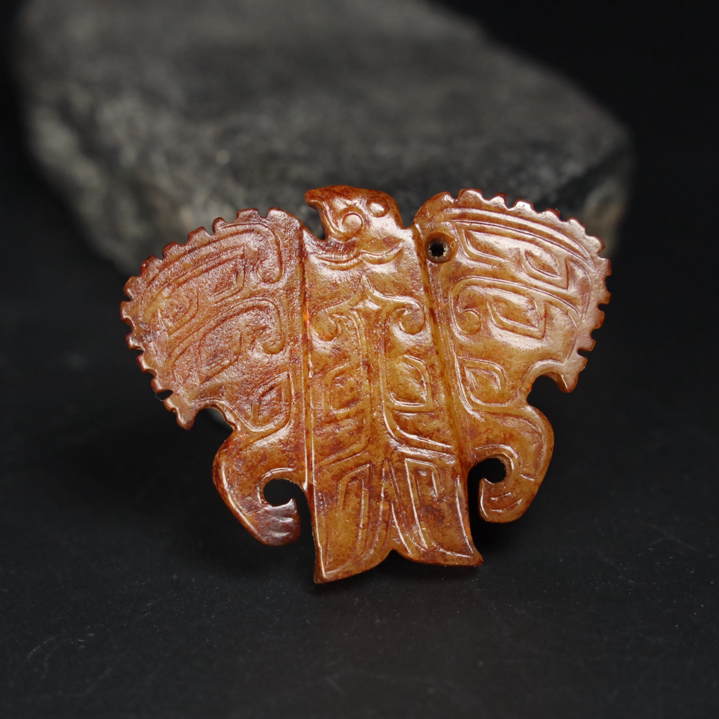 Chinese Natural Jade Carved Pendant