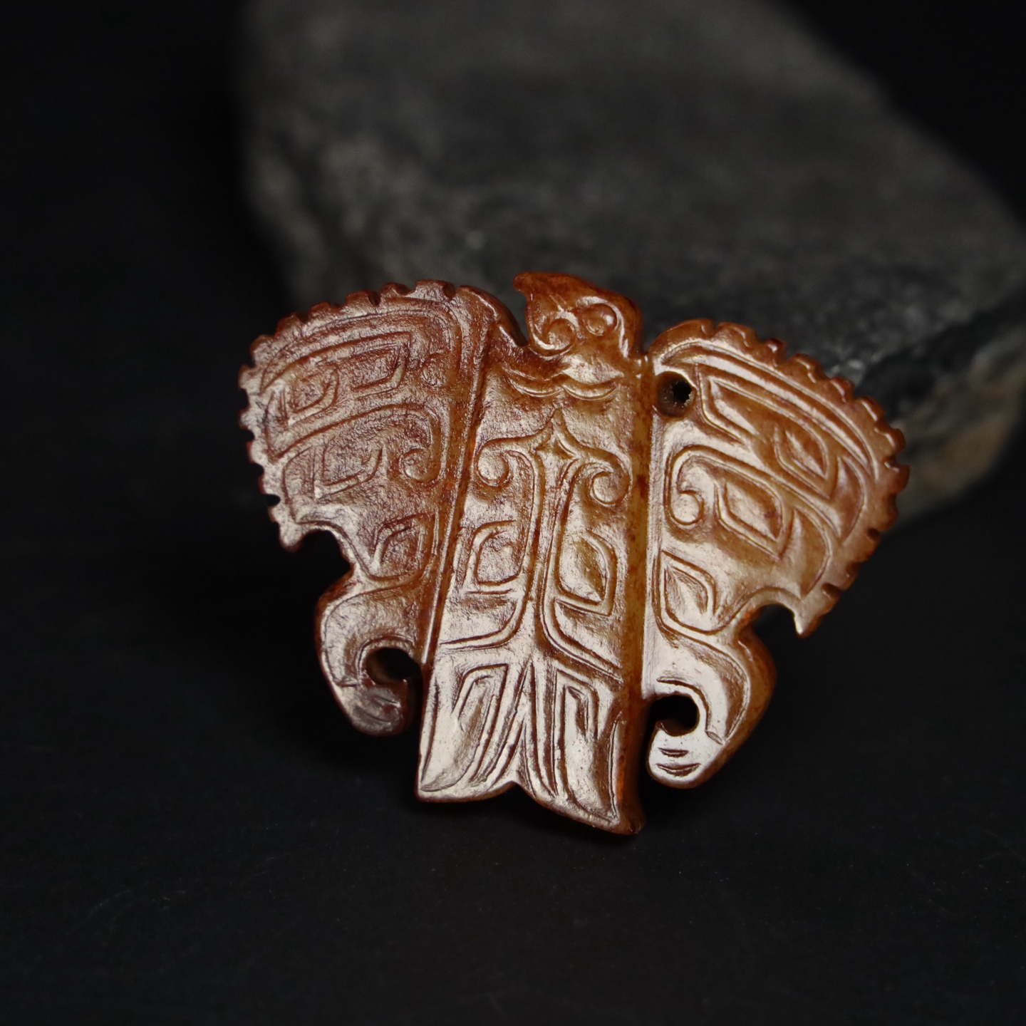 Chinese Natural Jade Carved Pendant