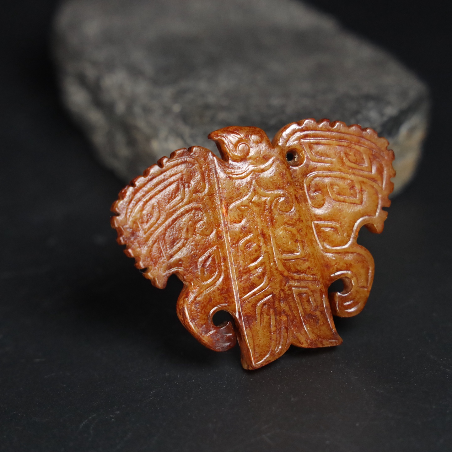 Chinese Natural Jade Carved Pendant