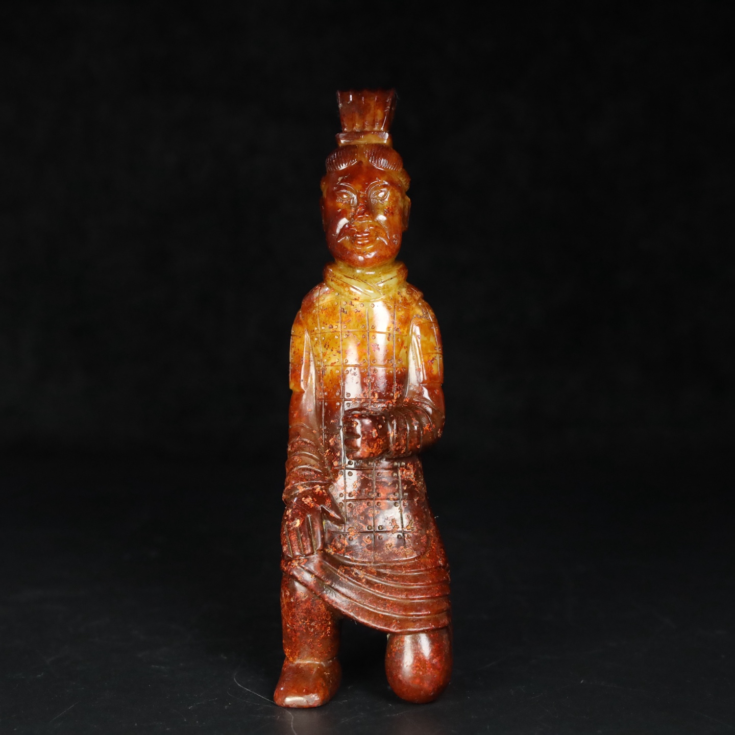 Chinese Natural Jade Carved Statue