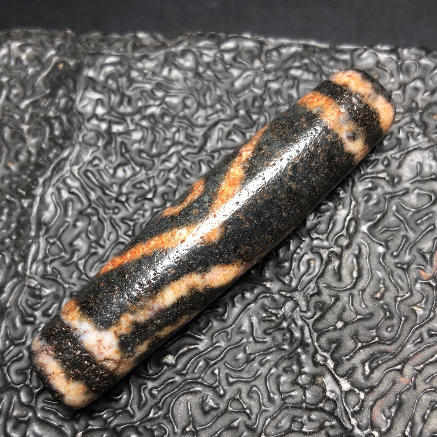 Chinese Natural Agate DZI Beads