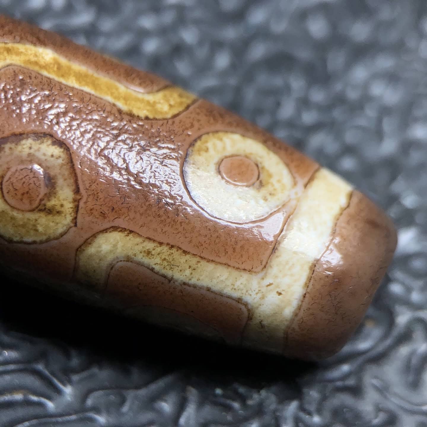 Chinese Natural Agate DZI Beads