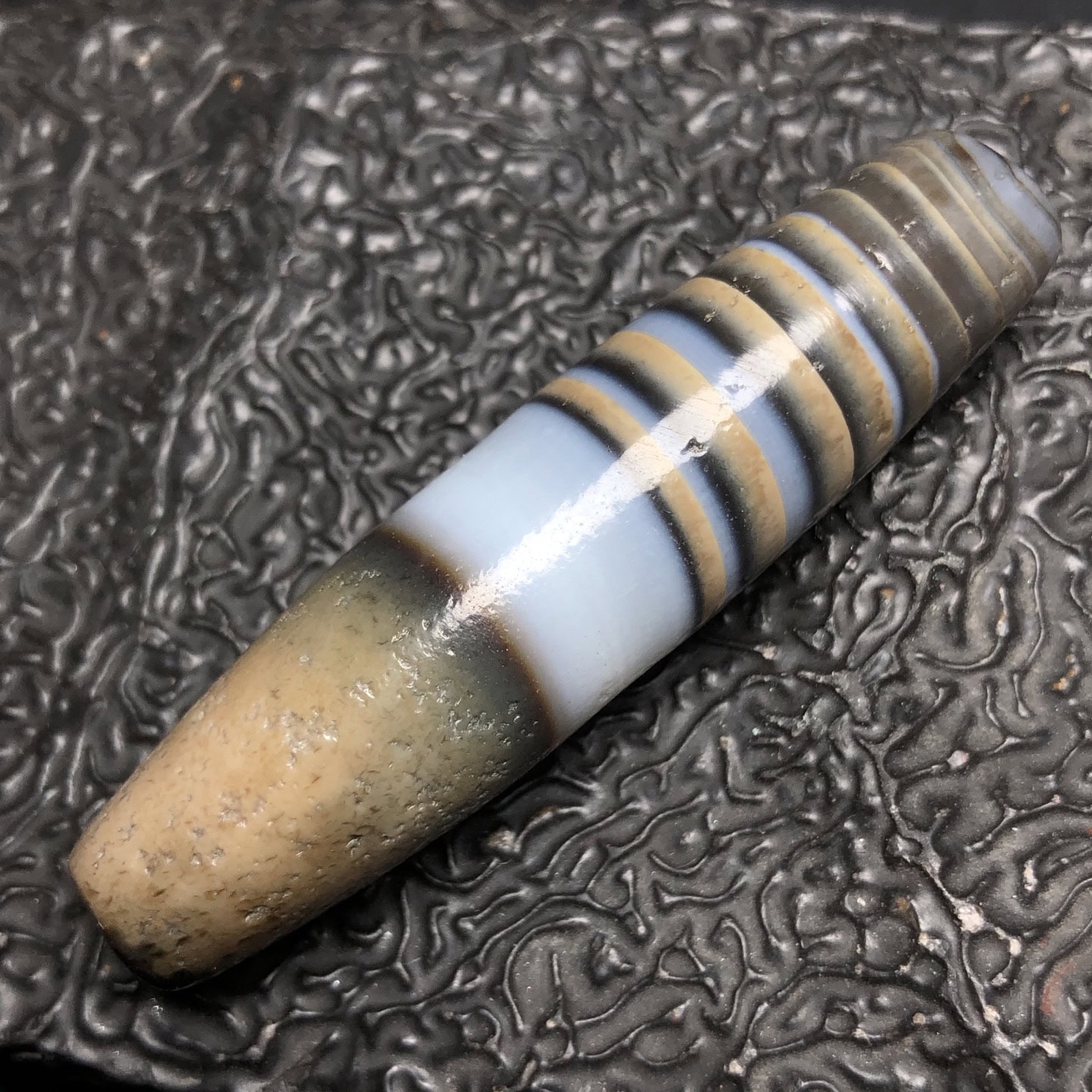 Chinese Natural Agate DZI Beads