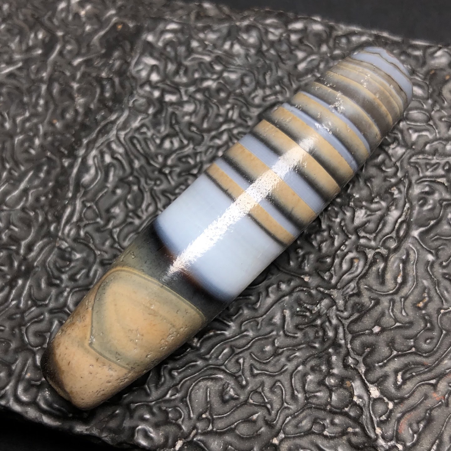 Chinese Natural Agate DZI Beads