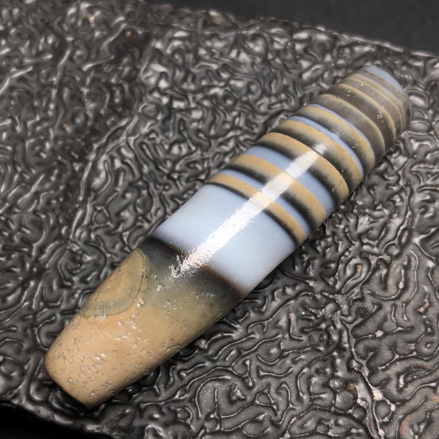 Chinese Natural Agate DZI Beads