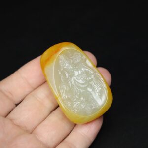 Chinese Natural Jade Carved Pendant