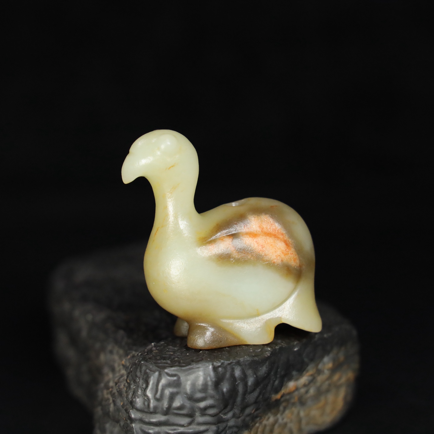 Chinese Natural Jade Carved Phoenix bird