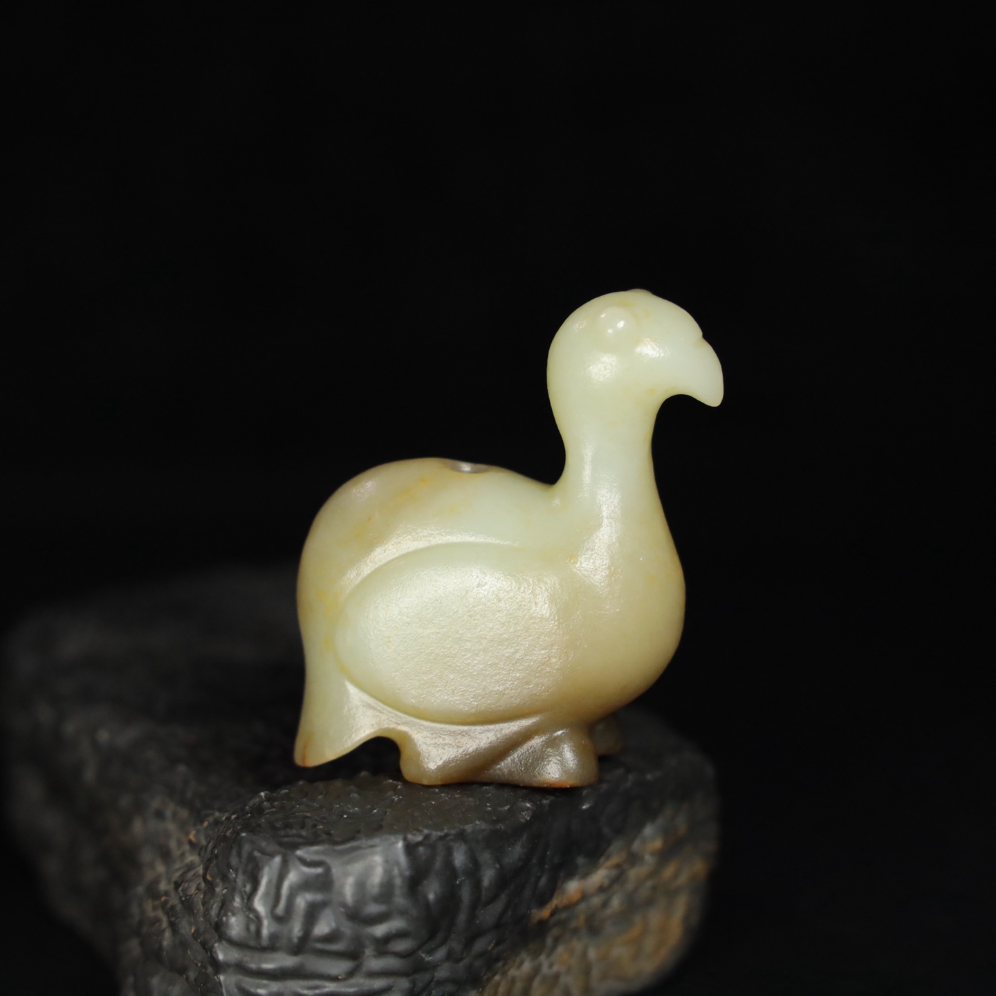 Chinese Natural Jade Carved Phoenix bird