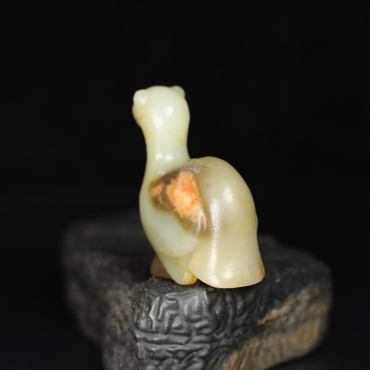 Chinese Natural Jade Carved Phoenix bird