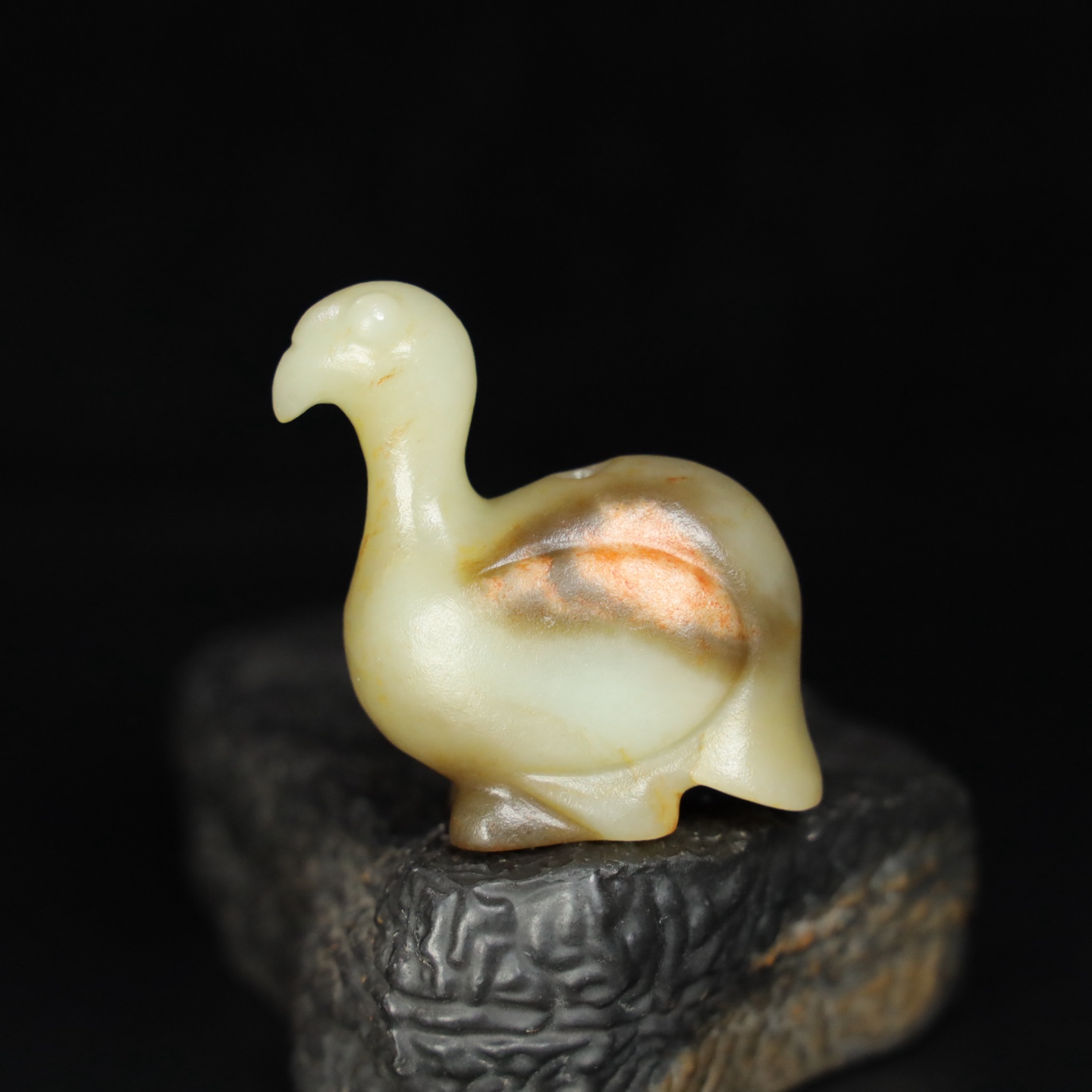 Chinese Natural Jade Carved Phoenix bird