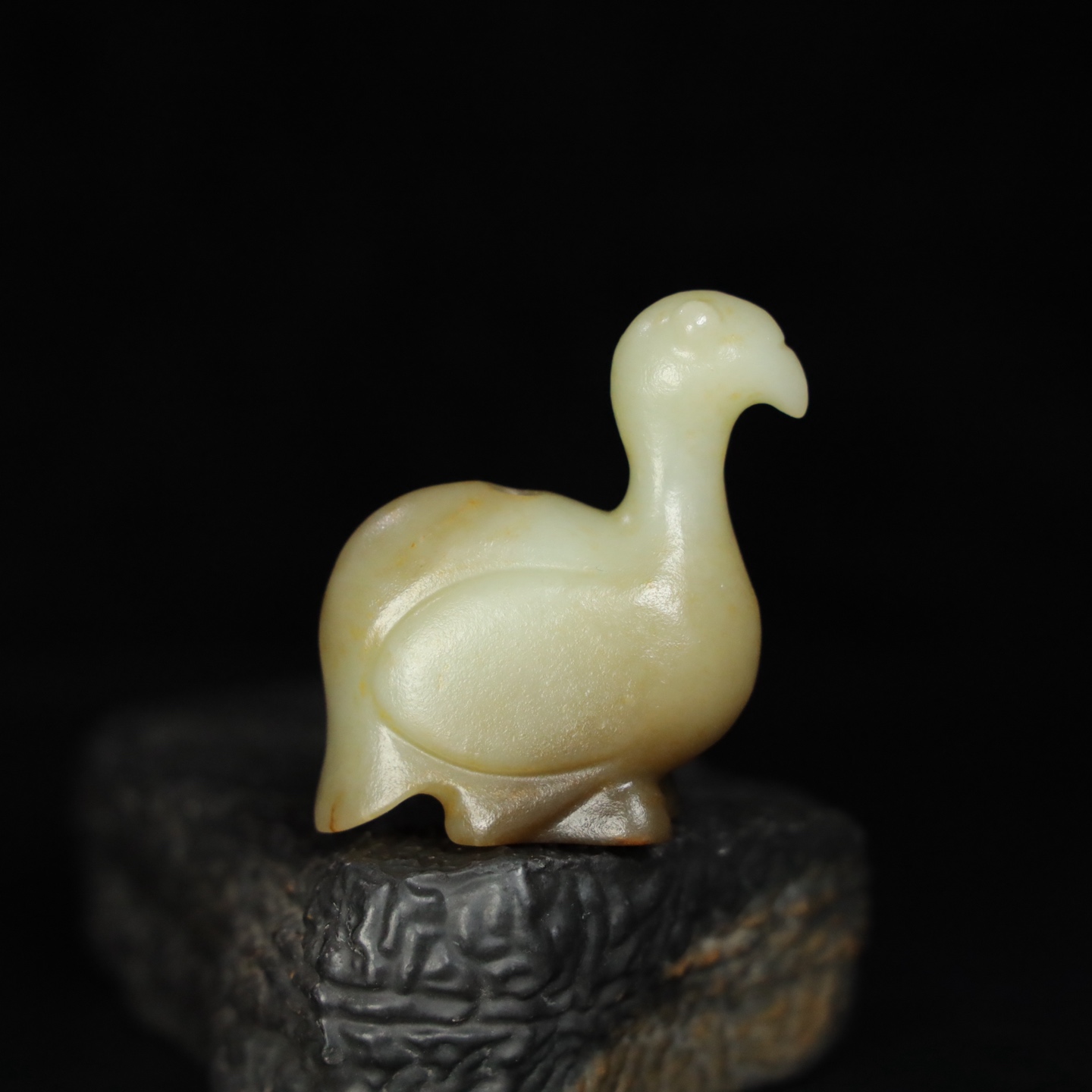 Chinese Natural Jade Carved Phoenix bird