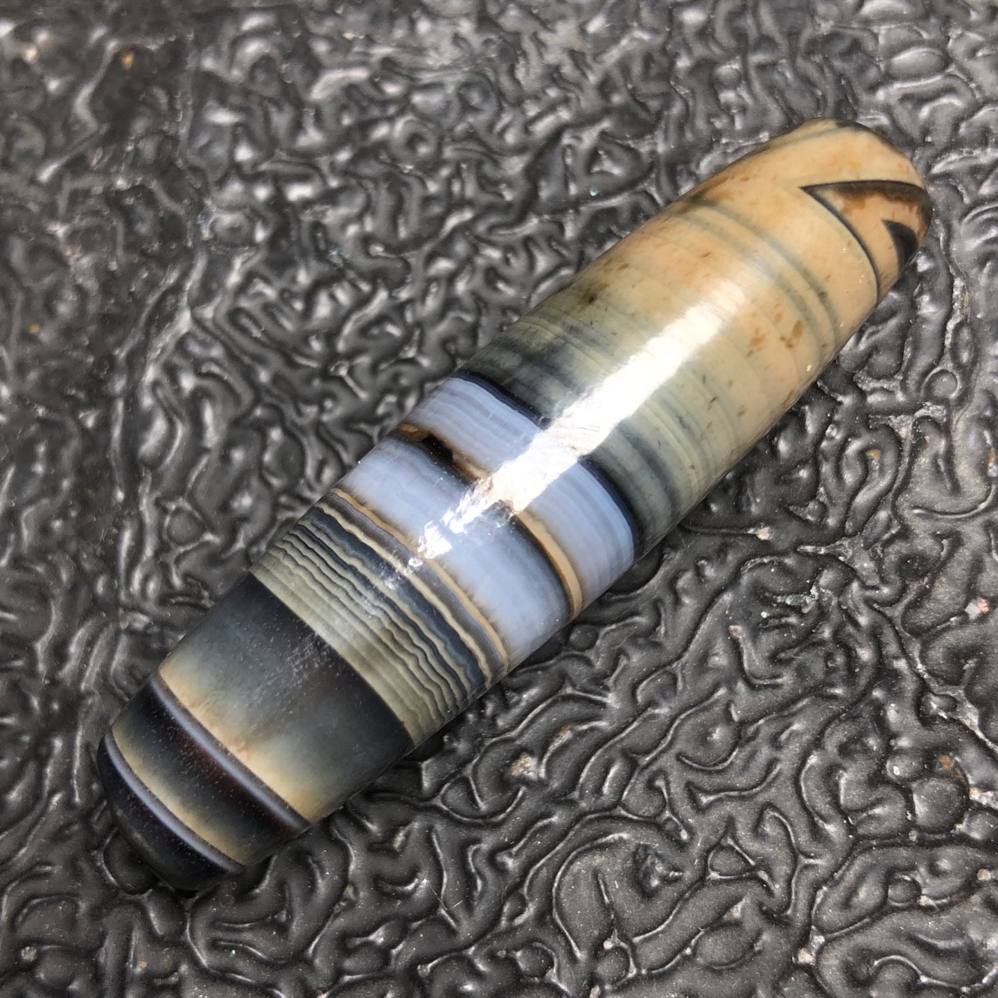 Chinese Natural Agate DZI Beads