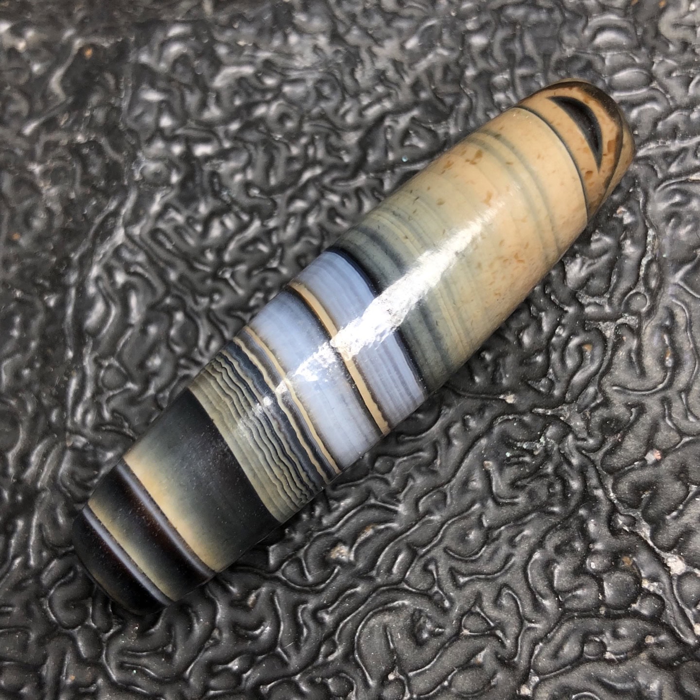 Chinese Natural Agate DZI Beads