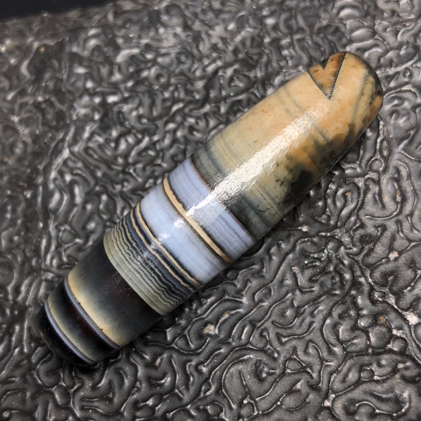Chinese Natural Agate DZI Beads