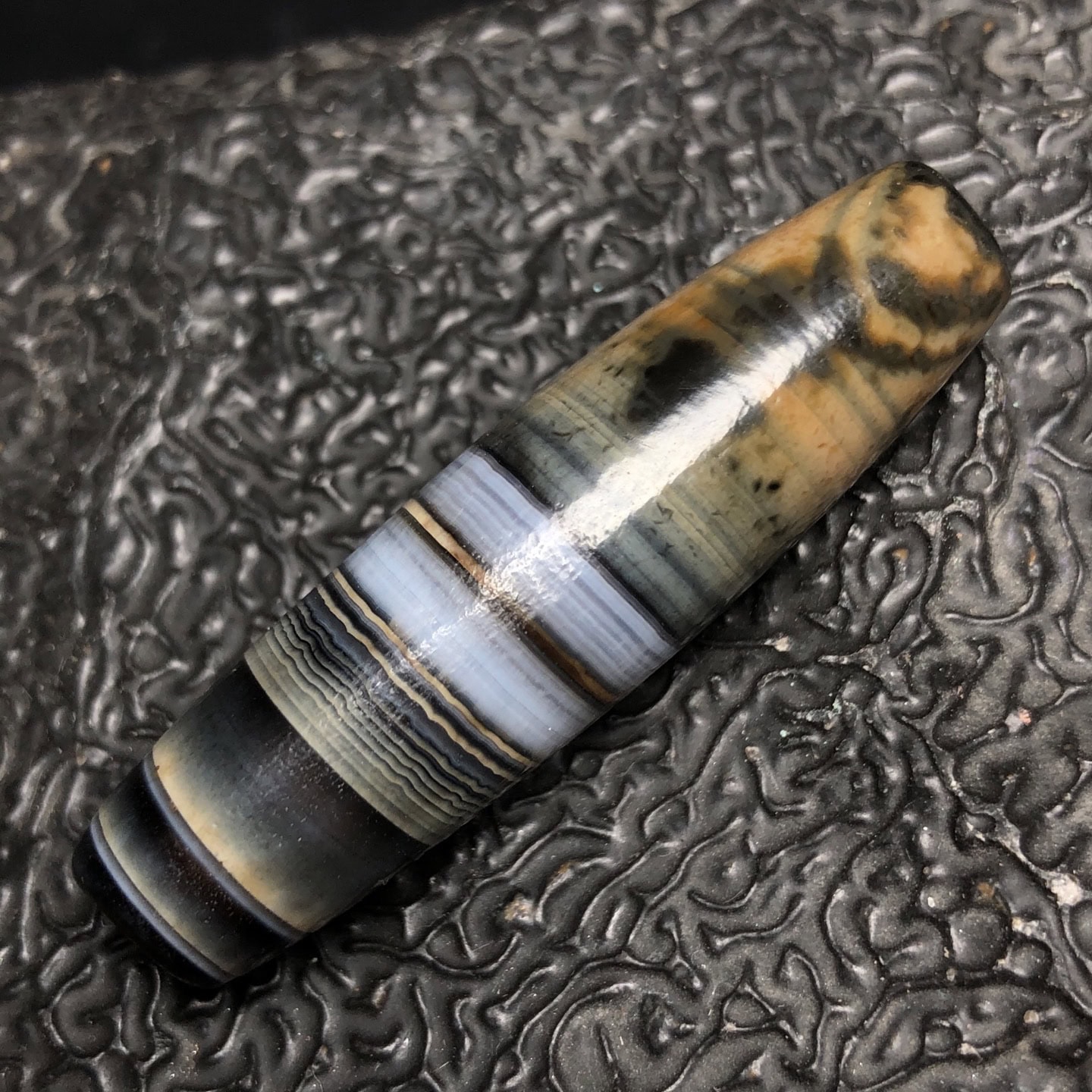 Chinese Natural Agate DZI Beads