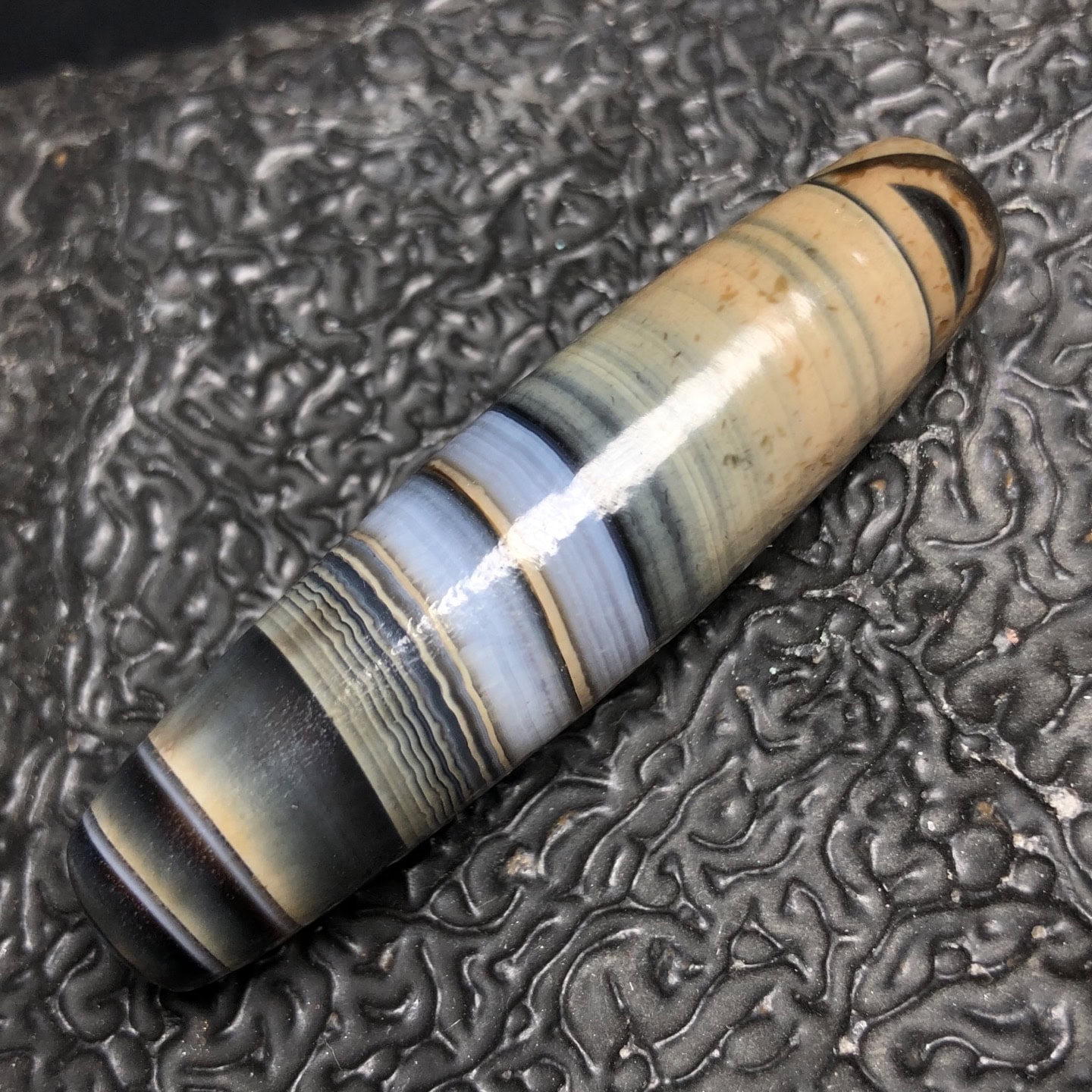 Chinese Natural Agate DZI Beads