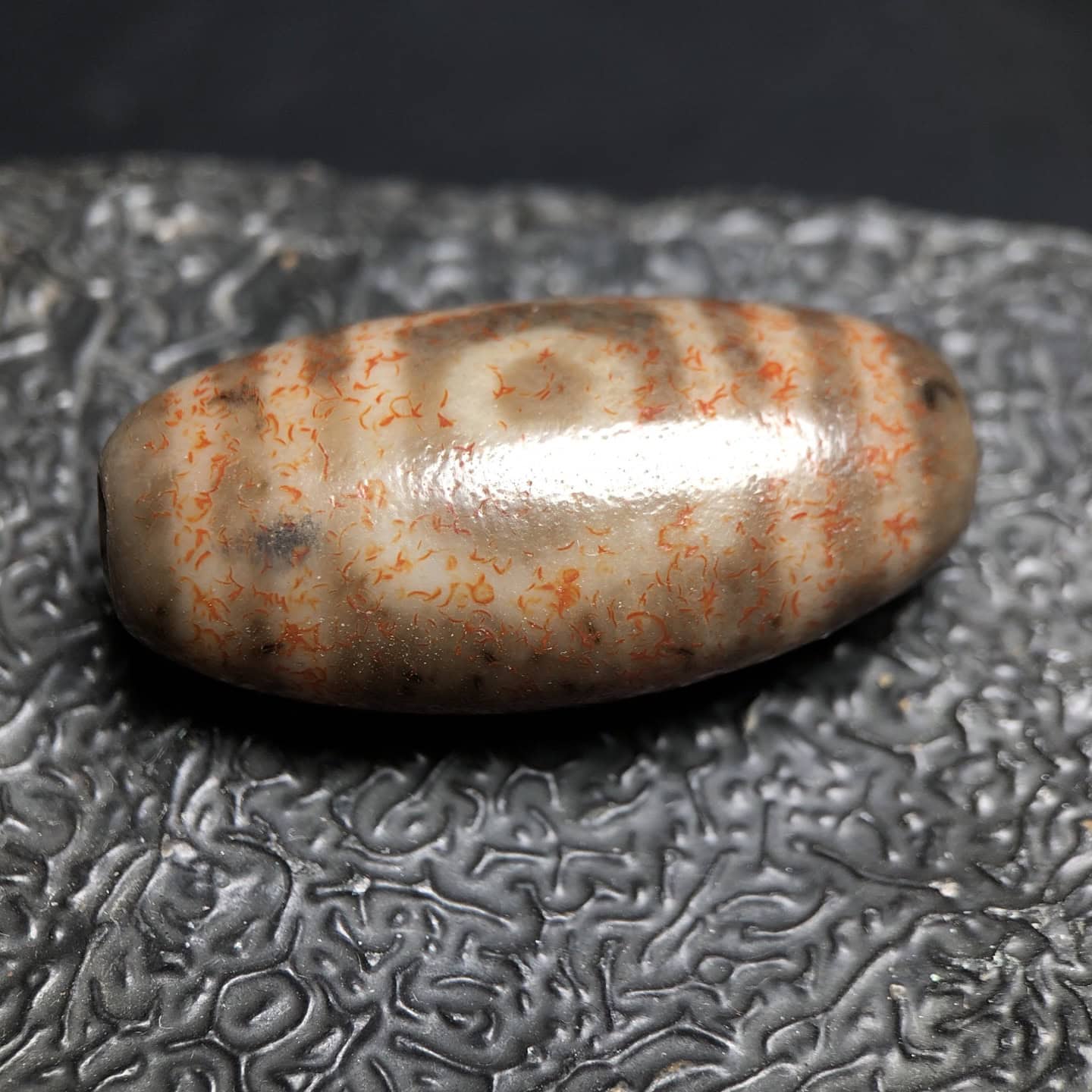 Chinese Natural Agate DZI Beads