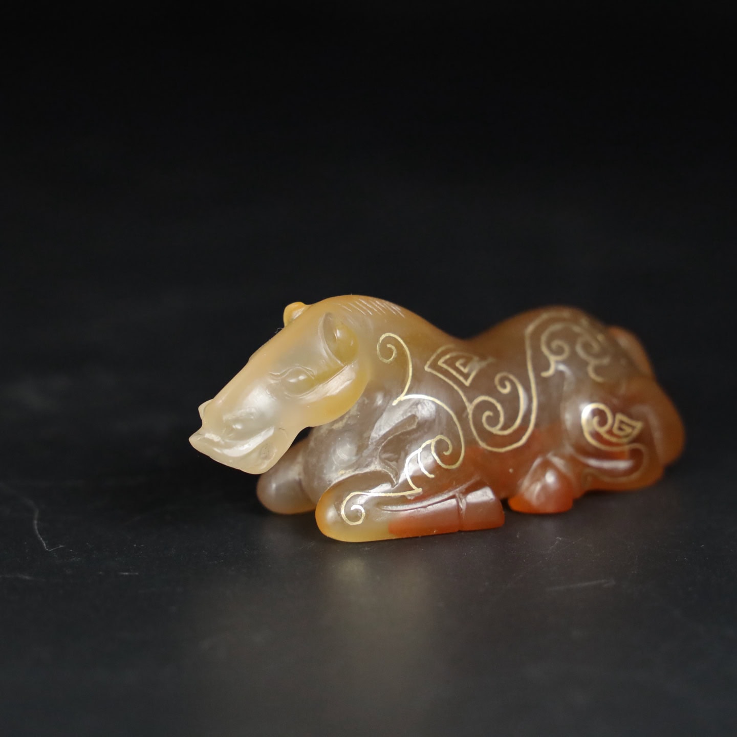 Chinese Natural Jade Carved Horse