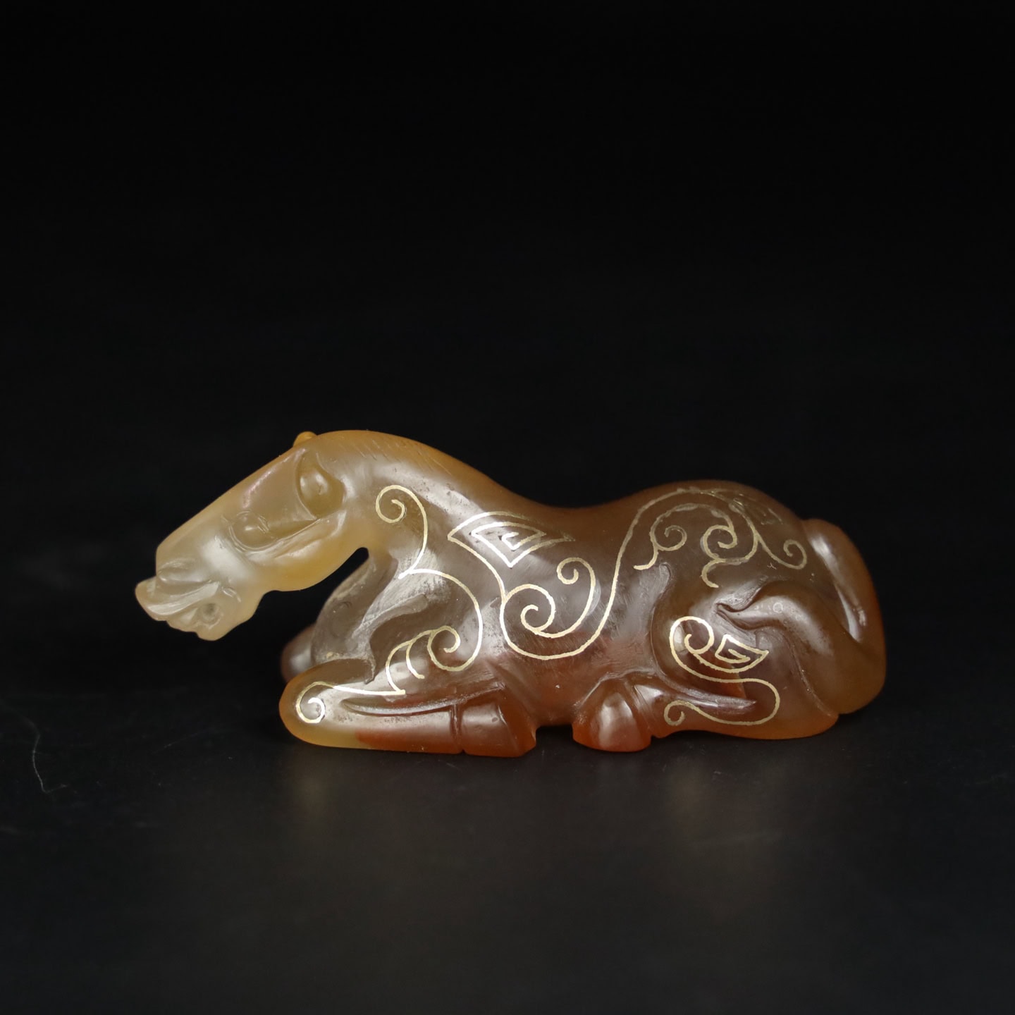 Chinese Natural Jade Carved Horse