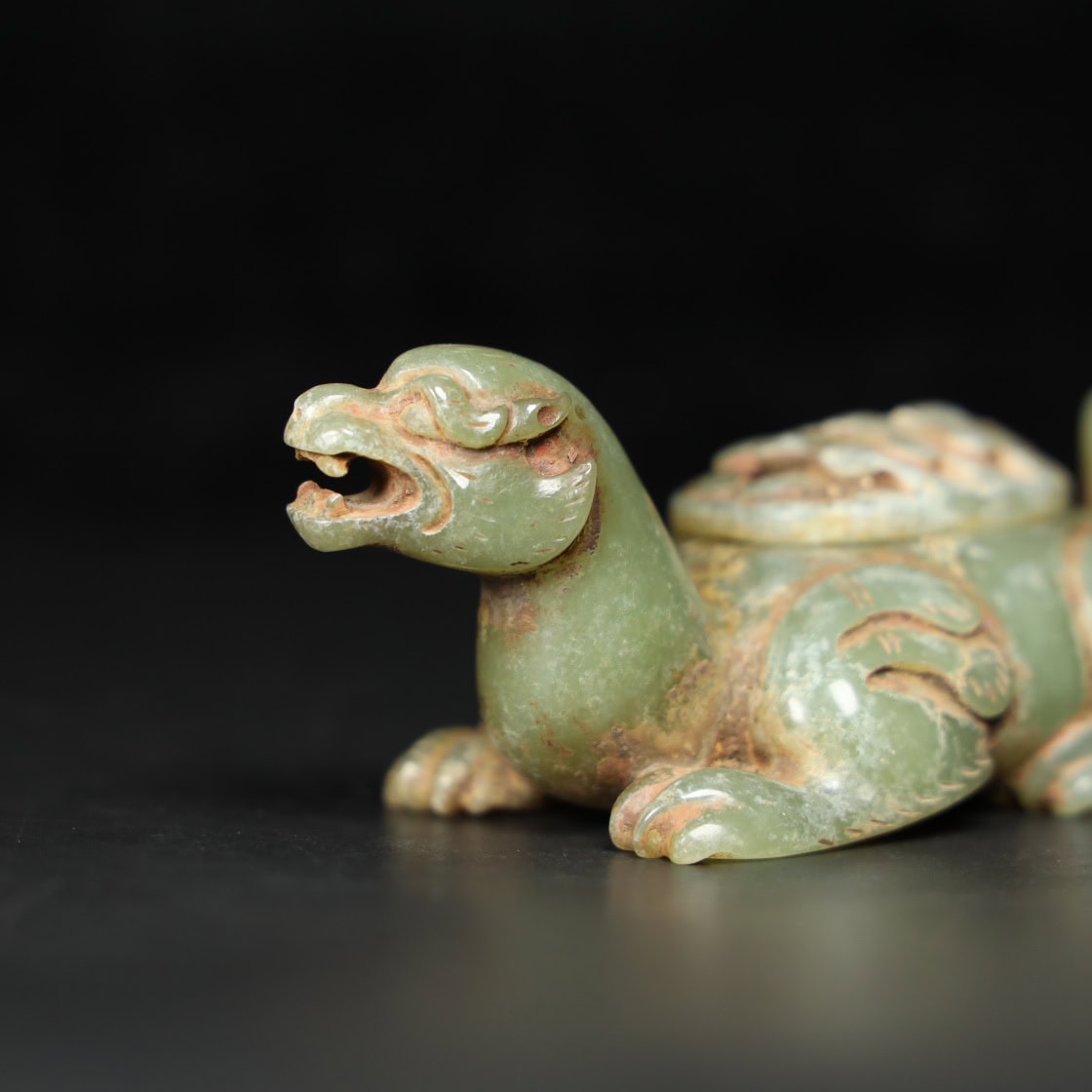 Chinese Natural Jade Carved Incense burners