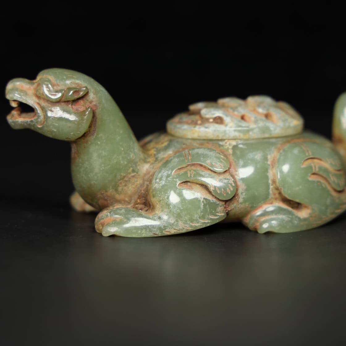 Chinese Natural Jade Carved Incense burners