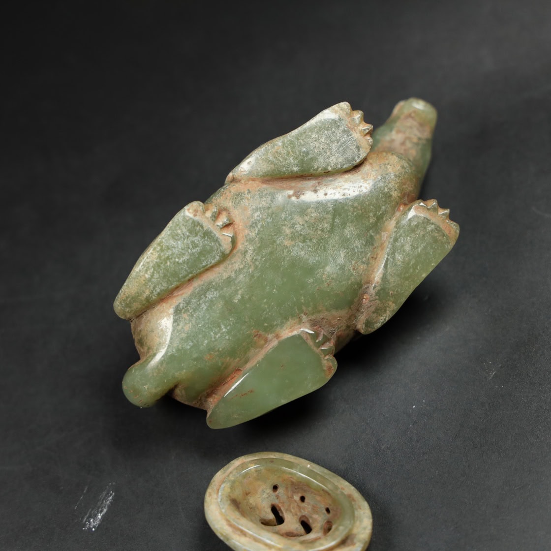 Chinese Natural Jade Carved Incense burners
