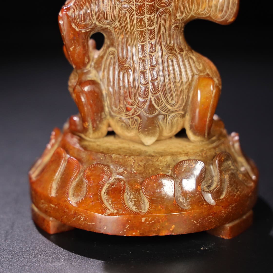 Chinese Natural Jade Carved Bear Incense
