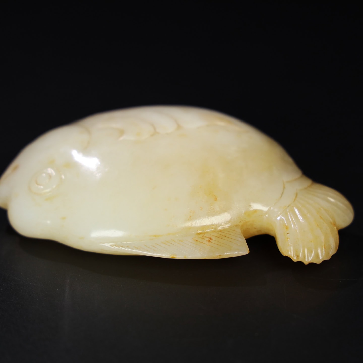 Chinese Natural Jade Carved Fish