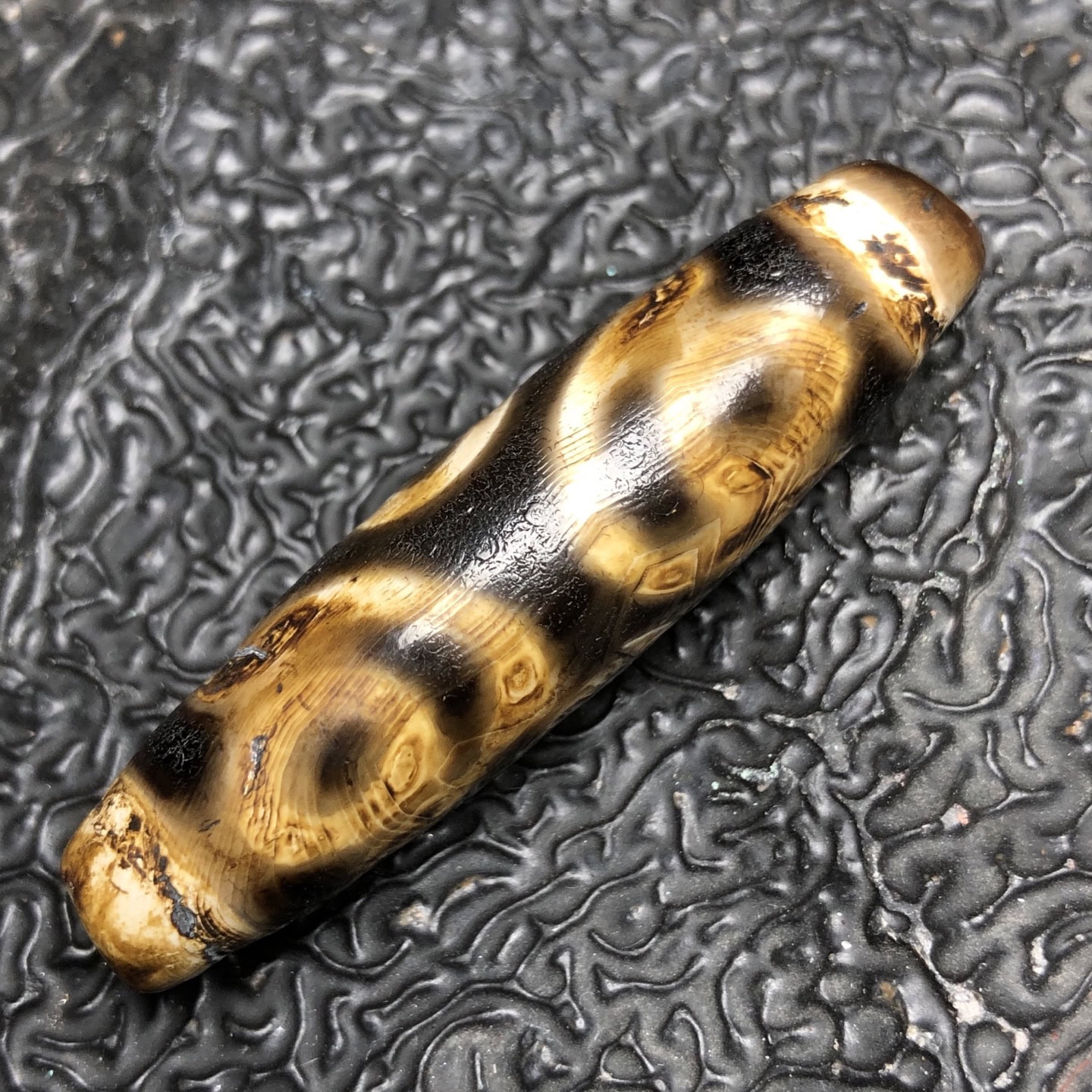 Chinese Natural Agate DZI Beads