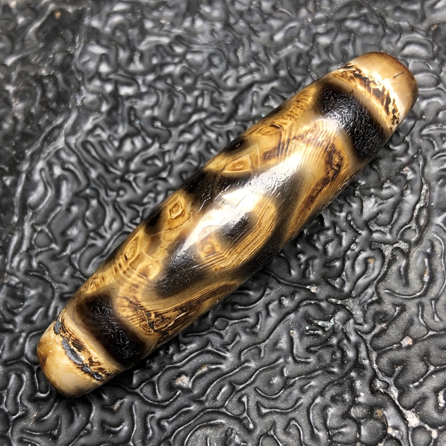 Chinese Natural Agate DZI Beads