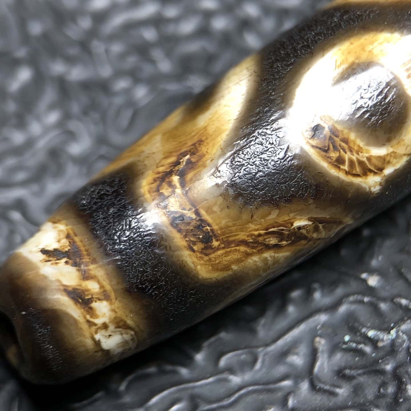 Chinese Natural Agate DZI Beads