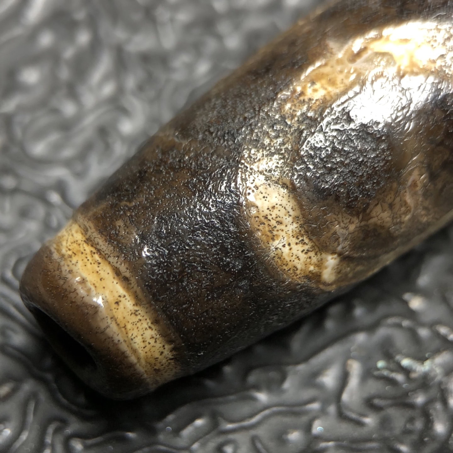 Chinese Natural Agate DZI Beads