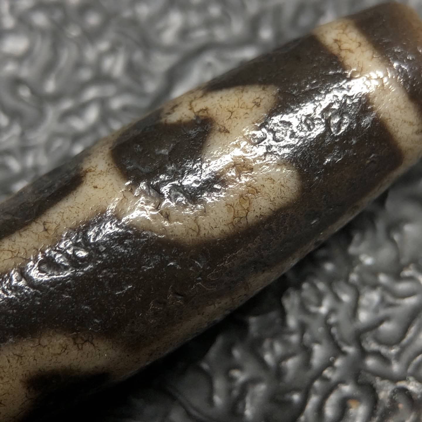 Chinese Natural Agate DZI Beads