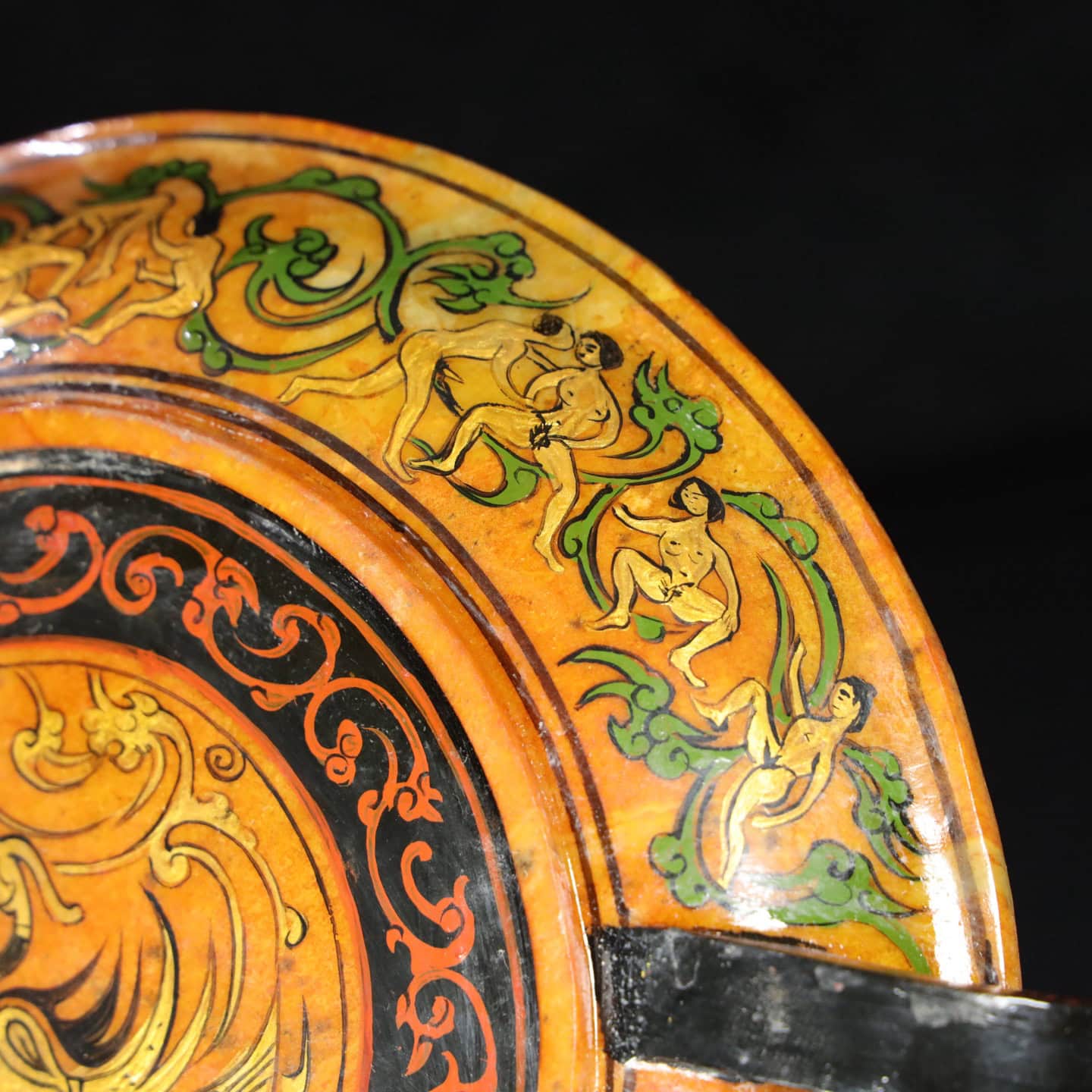 Chinese Natural Jade Carved Ear Plate