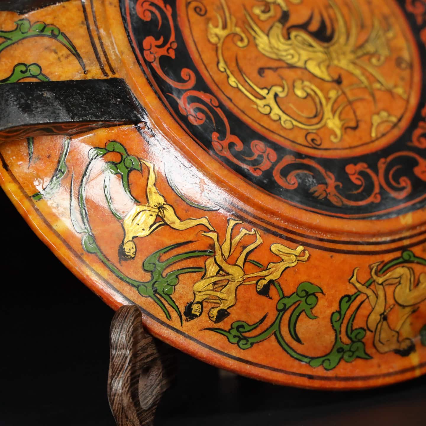 Chinese Natural Jade Carved Ear Plate